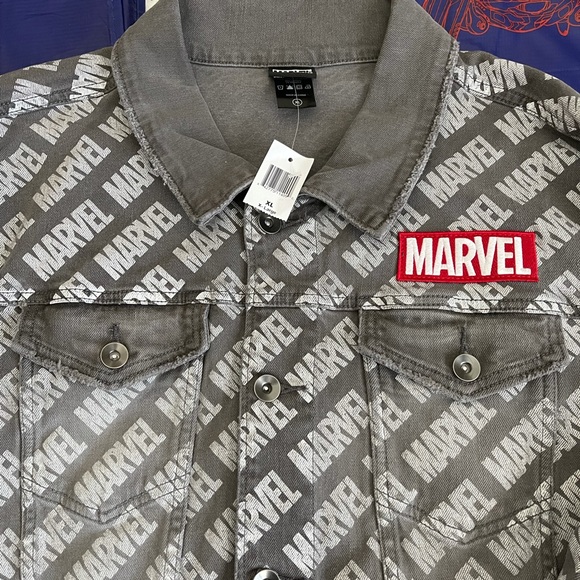 Marvel Logo Denim Jacket For Men By Our 